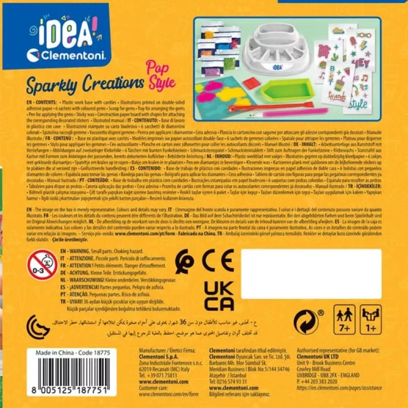 Clementoni Sparkly Creations, 7 anni, multicolore