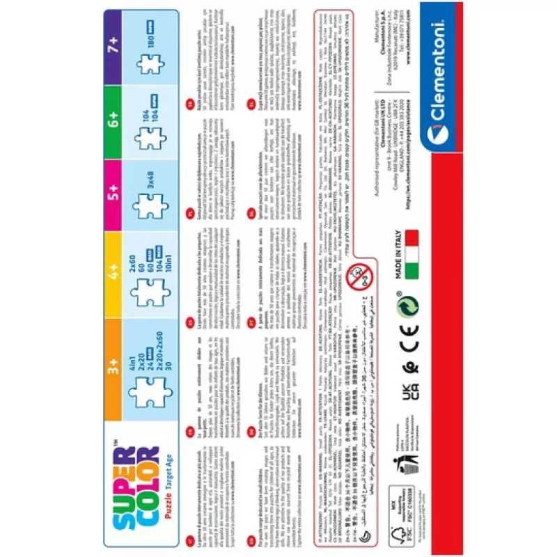 Clementoni Supercolor Paw Patrol puzzle 60 pz. cartoni animati