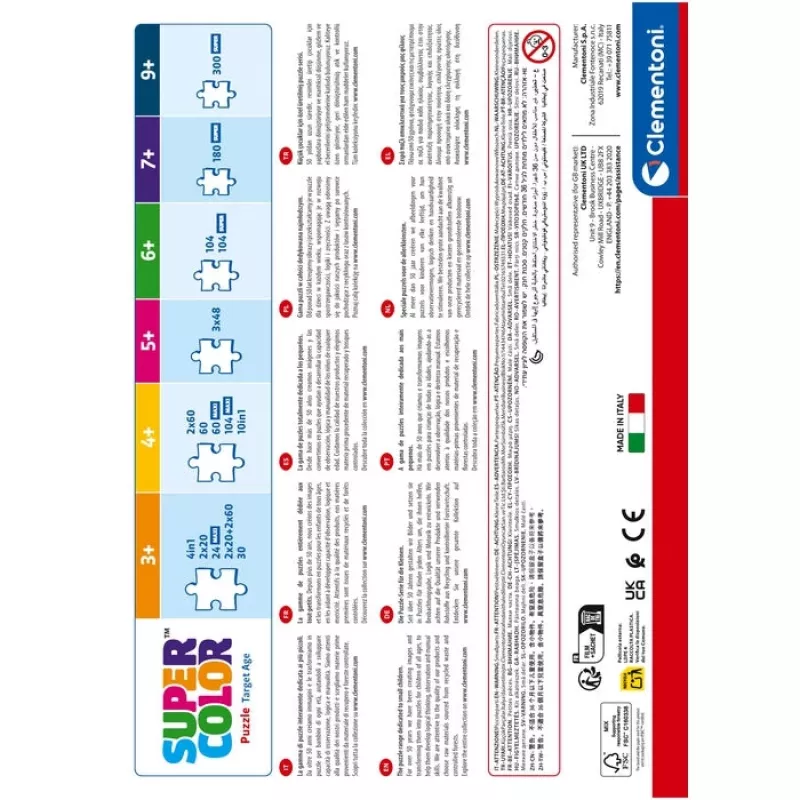 Clementoni Supercolor 21744 puzzle 300 pezzi cartoni animati