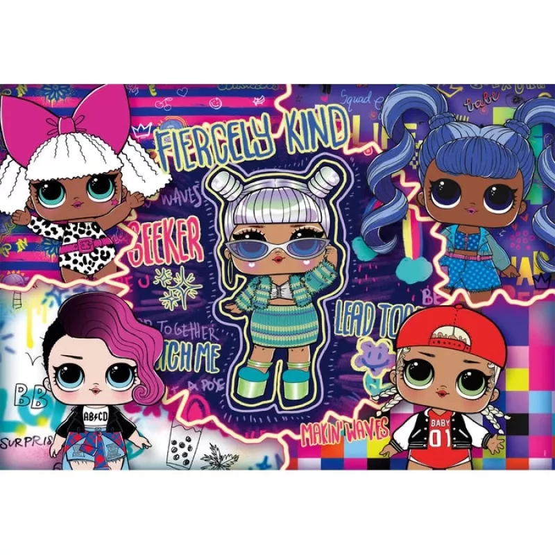Clementoni Supercolor LOL puzzle 104 pezzi cartoni animati