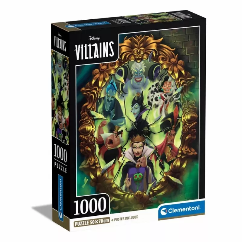 Clementoni Disney Villains Puzzle 1000 pz. Cartoni animati