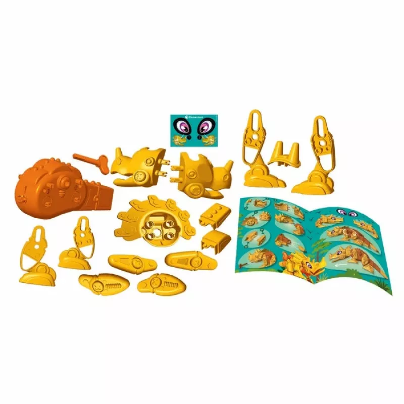 Clementoni Dino Bot Triceratops Junior, robot dinosauro, 5 anni