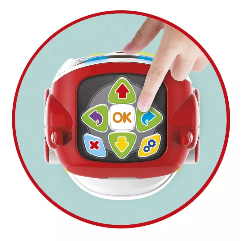 Clementoni DOC - Robot parlante educativo, robot programmabile, 5 anni, rosso, bianco