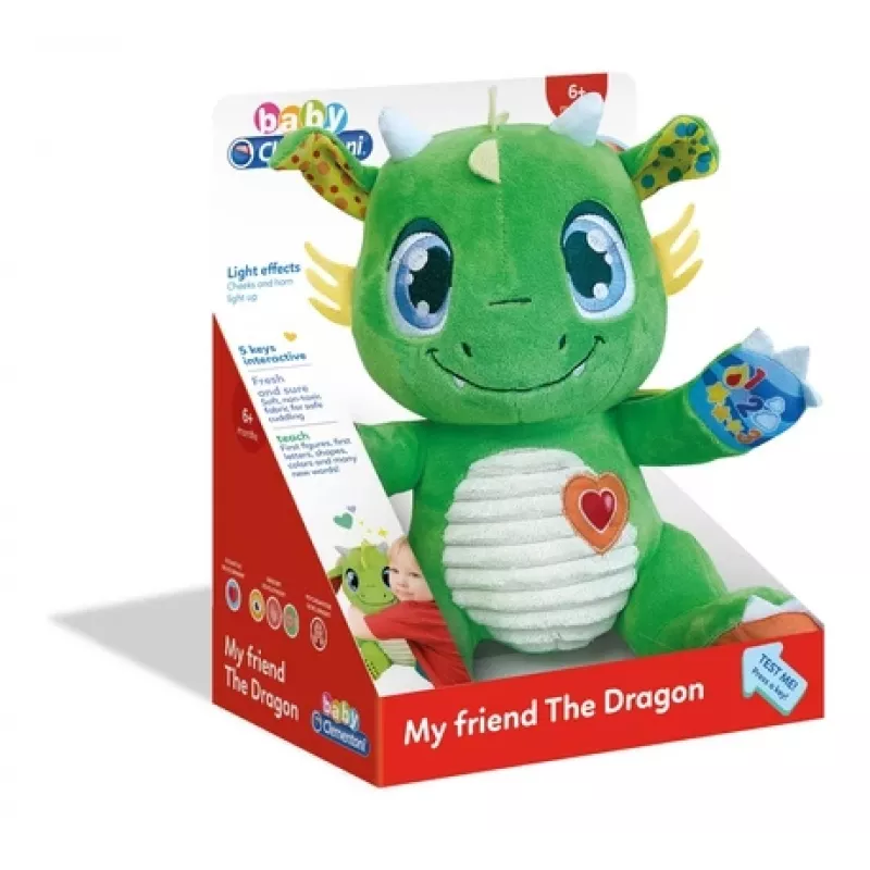 Clementoni Baby Drago, 0,6 anni, sonaglio, multicolore