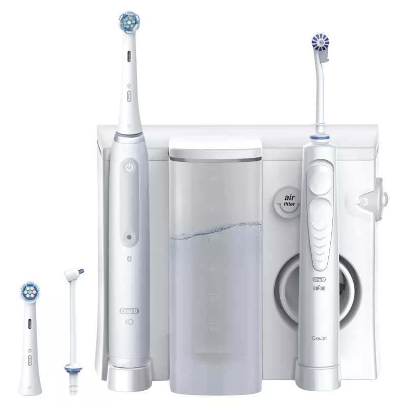 Oral-B iO4 & OxyJet centro per l'igiene orale, bianco