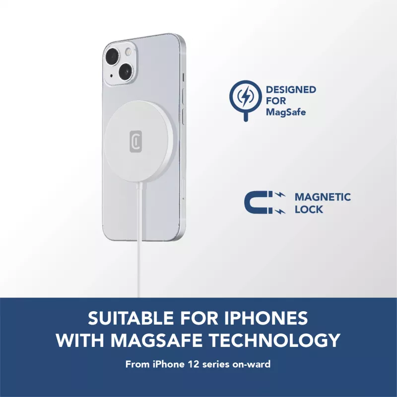 Cellularline Mag – caricabatterie wireless, stazione di ricarica wireless per sistema MagSafe