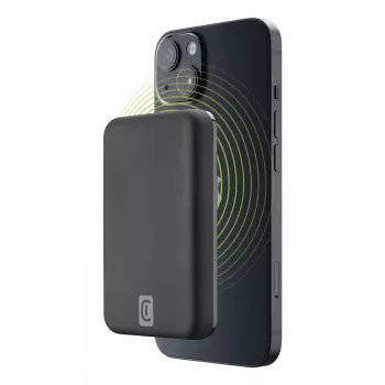 Cellularline power bank wireless MAG 5000 caricabatterie portatile compatibile con il sistema MagSafe