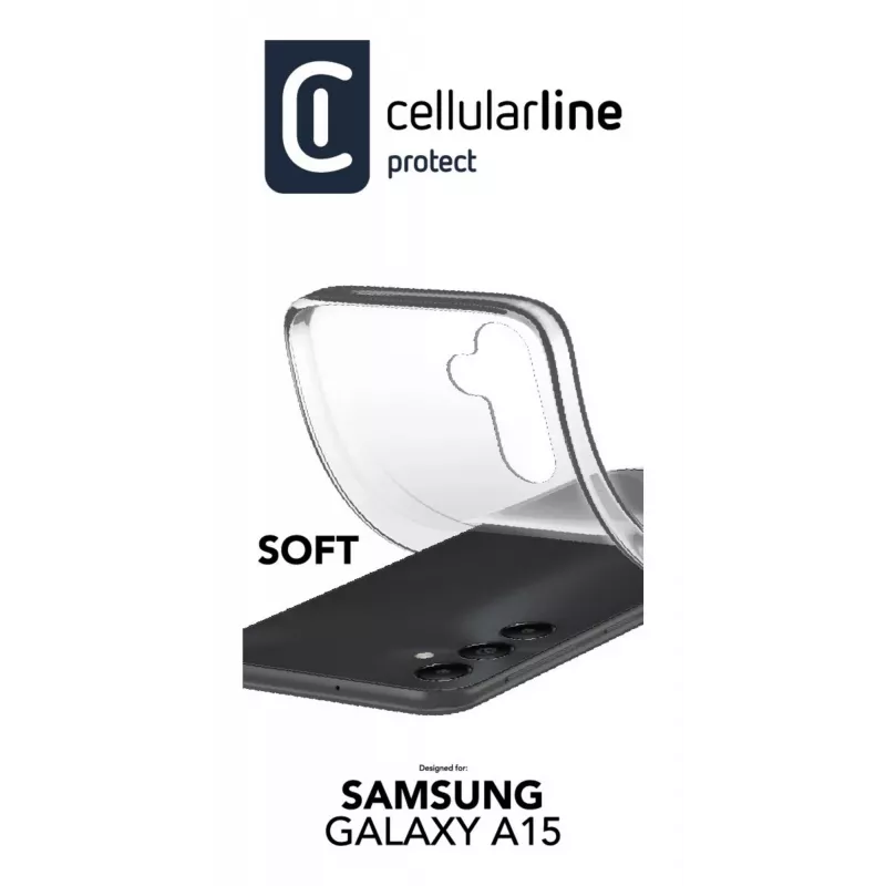 Cellularline Soft - Galaxy A15 custodia in gomma morbida, cover, Samsung, A15 5G, 16,5 cm (6,5