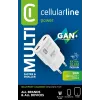 Cellularline GAN caricatore da parete 2xUSB-C 30W PD caricatore da parete 2xUSB-C 30W PD con tecnologia GaN