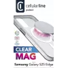 Cellularline Clear Mag - Galaxy S25 Edge cover trasparente ultra resistente con bordo in gomma, compatibile con l'ecosistema Qi2 e gli accessori magnetici, trattata contro l'ingiallimento.