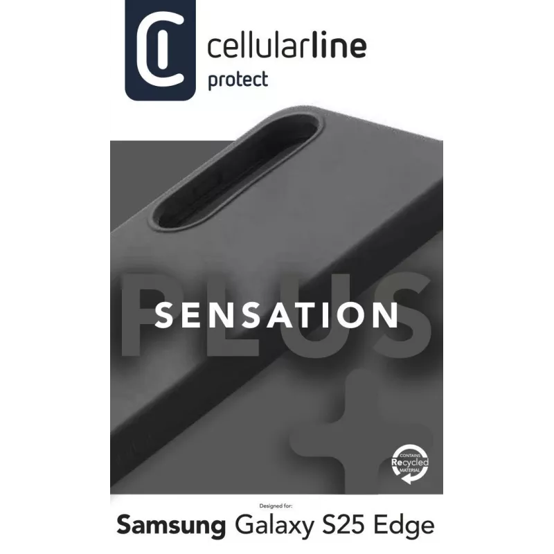 Cellularline Sensation+ - Galaxy S25 Edge custodia in silicone soft-touch