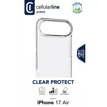 Cellularline Clear Protect - iPhone Air cover rigida con bordi in gomma