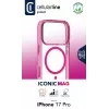 Cellularline Iconic Mag - iPhone 17 Pro cover trasparente con bordi colorati, compatibile con l'ecosistema MagSafe
