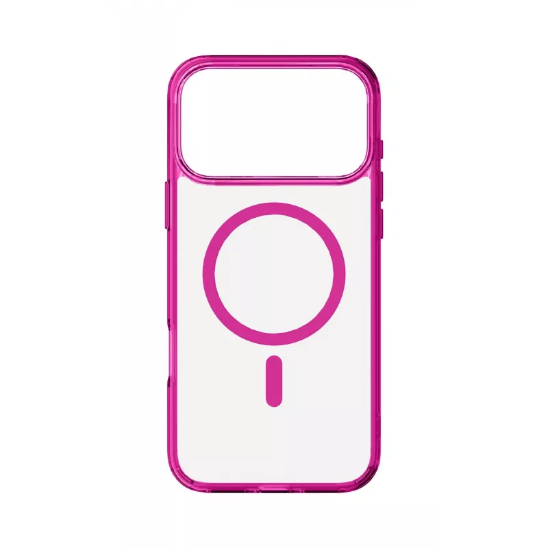Cellularline Iconic Mag - iPhone 17 Pro cover trasparente con bordi colorati, compatibile con l'ecosistema MagSafe
