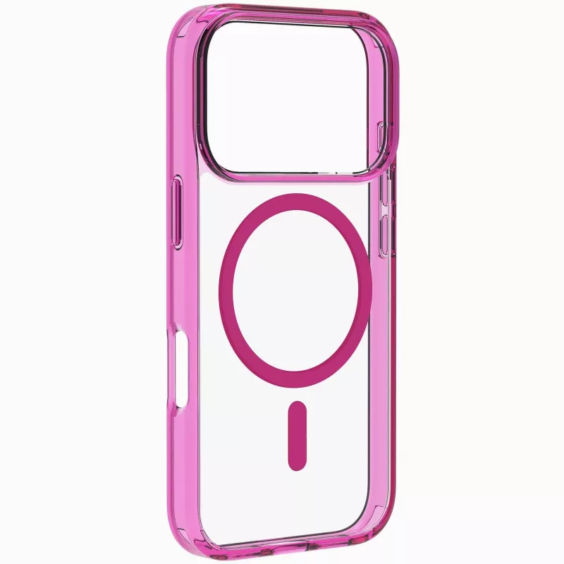 Cellularline Iconic Mag - iPhone 17 Pro cover trasparente con bordi colorati, compatibile con l'ecosistema MagSafe