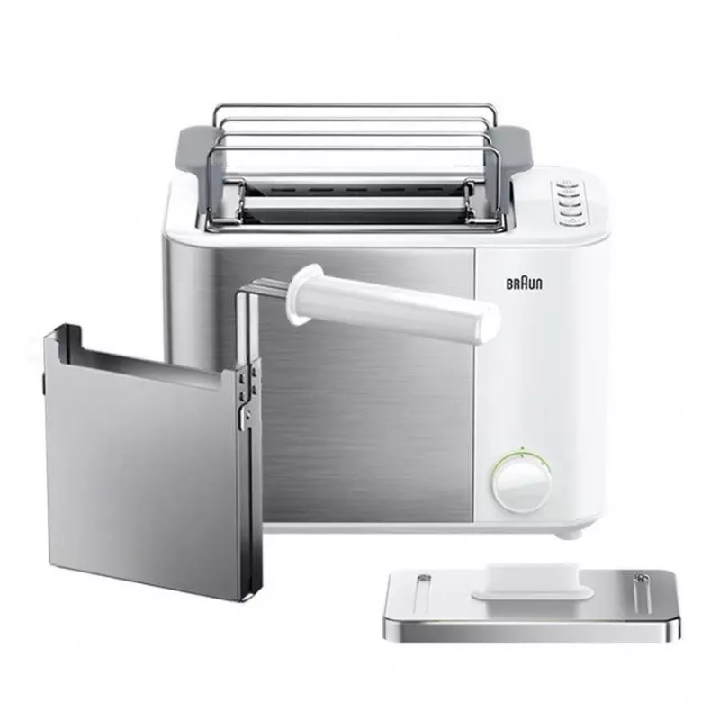 Braun GRILLE-PAIN HT5015WH 13 2 fette 1000 W grigio, bianco