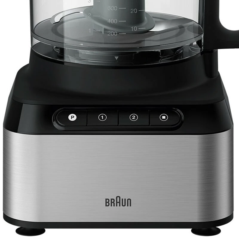 Braun FP 3233 SI Robot da cucina 800 W 2,1 L nero, acciaio inox