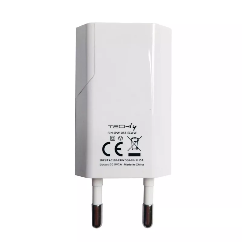 Techly IPW-USB-ECWW Caricabatterie per dispositivi mobili universale bianco AC interni