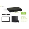 Techly HDMI 4x1 Multiviewer con switch seamless, HDMI, metallo, nero, 60 Hz, 1080p, 2,25 Gbit/s
