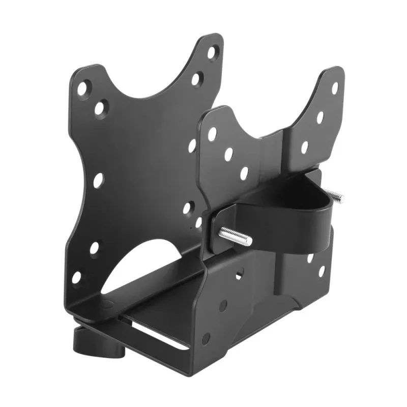 Techly Supporto CPU regolabile sottoscrivania, 5 kg, 75 x 75 mm, 100 x 100 mm, nero