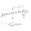 Techly ICA-LCD 2524 Supporto / piedistallo per monitor 81,3 cm (32 inch) da tavolo nero