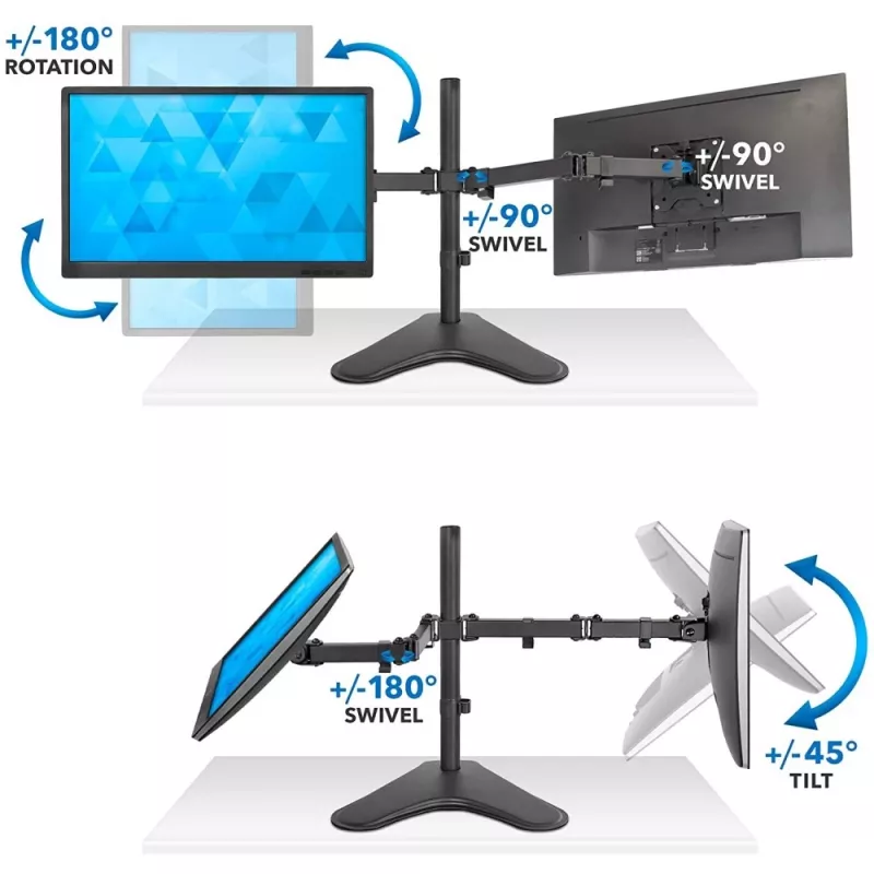 Techly ICA-LCD 2524 Supporto / piedistallo per monitor 81,3 cm (32 inch) da tavolo nero