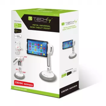 Techly Supporto universale da scrivania per smartphone e tablet fino a 10