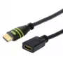 Techly Cavo prolunga HDMI High Speed con Ethernet 4K 60Hz M/F 1,8 m