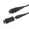 Techly Cavo in fibra ottica AOC HDMI A/A Micro HDMI 4K 10 m, 10 m, HDMI Type-A (standard), HDMI Type-D (Micro), 3D, 18 Gbit/s, nero