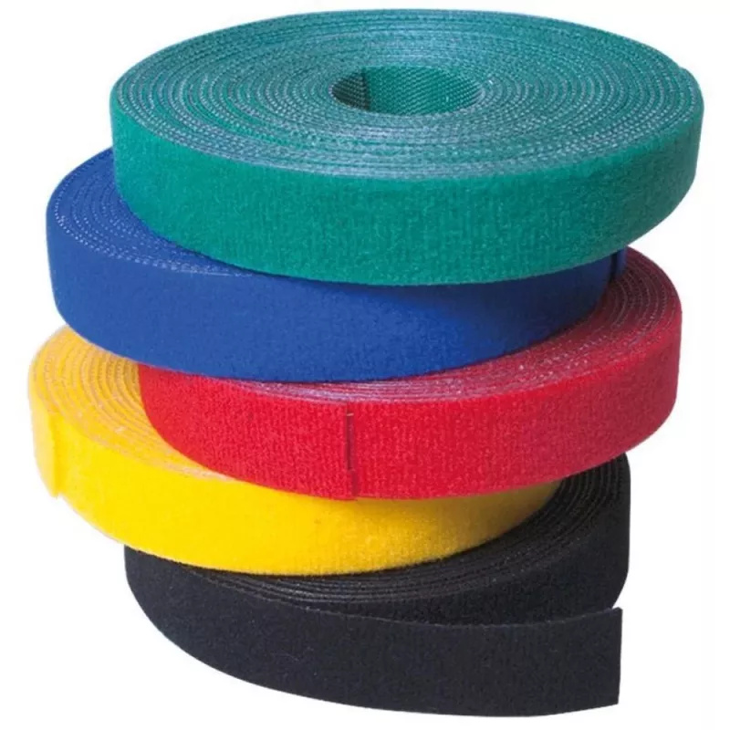 Techly Rotolo di nastro a velcro per gestione cavi lunghezza 10 m larghezza 20 mm nero