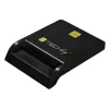 Techly Lettore/scrittore di smartcard compatto USB-C™ bianco, USB 2.0, 1,5 m, nero, 102 g