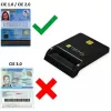 Techly Lettore/scrittore di smartcard compatto USB-C™ bianco, USB 2.0, 1,5 m, nero, 102 g