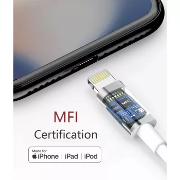 Techly Cavo di ricarica e sincronizzazione USB-C a Lightning 1 m bianco