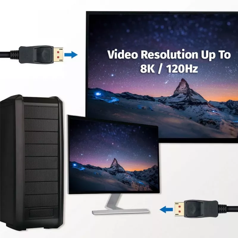 Techly ICOC DSP-A14-010NT Cavo DisplayPort 1 m nero