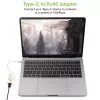 Techly Adattatore da USB 3.1 Type-C a RJ45 Gigabit Ethernet, bianco