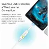 Techly Adattatore da USB 3.1 Type-C a RJ45 Gigabit Ethernet, bianco