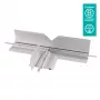 Dataflex Addit Protezione cavi - raccordo a T 462, protezione cavi, argento, alluminio, 500 kg, 2 cm, 260 mm