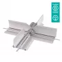 Dataflex Addit Protezione cavi - raccordo a croce 472, protezione cavi, argento, alluminio, 500 kg, 2 cm, 260 mm