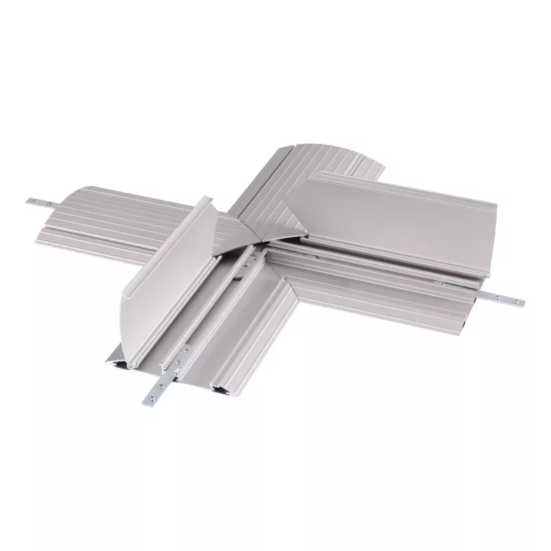 Dataflex Addit Protezione cavi - raccordo a croce 472, protezione cavi, argento, alluminio, 500 kg, 2 cm, 260 mm