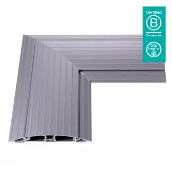 Dataflex Addit Passacavi - raccordo ad angolo 482, argento, alluminio, 500 kg, 2 cm, 203 mm, 305 mm