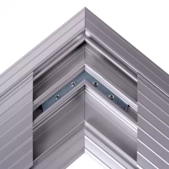 Dataflex Addit Passacavi - raccordo ad angolo 482, argento, alluminio, 500 kg, 2 cm, 203 mm, 305 mm
