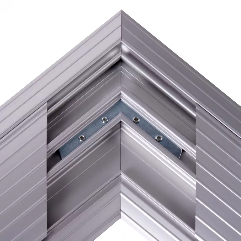 Dataflex Addit Passacavi - raccordo ad angolo 482, argento, alluminio, 500 kg, 2 cm, 203 mm, 305 mm