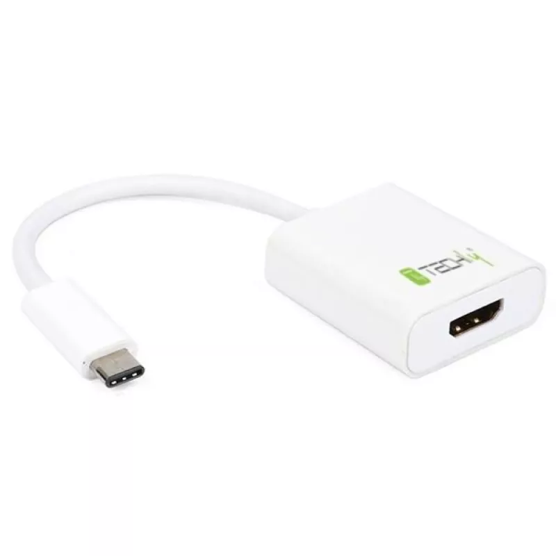 Techly Cavo convertitore adattatore USB 3.1 Type-C a HDMI 1.4, 3.2 Gen 2 (3.1 Gen 2), USB Type-C, uscita HDMI