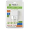 Techly Adattatore italiano con 1 porta USB 5V / 2,1A bianco IPW-USB-21EC