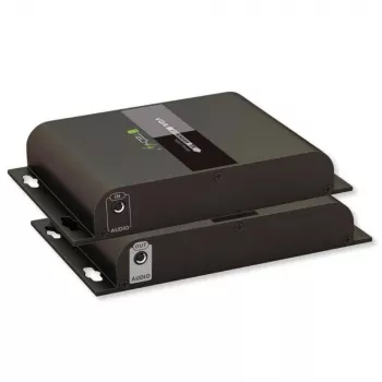 Techly IDATA EXTIP-383V AV-Extender trasmettitore e ricevitore AV nero