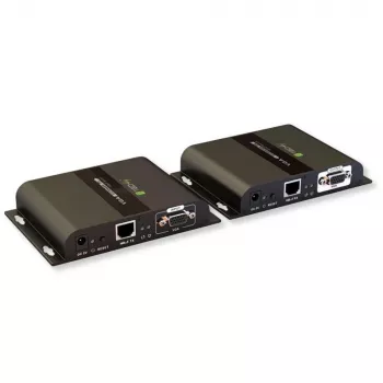 Techly IDATA EXTIP-383V AV-Extender trasmettitore e ricevitore AV nero