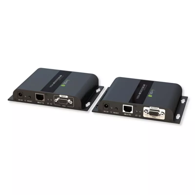 Techly IDATA EXTIP-383V AV-Extender trasmettitore e ricevitore AV nero