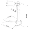 Techly ICA-LCD 2500 supporto/stand per monitor 68,6 cm (27 inch) da scrivania nero