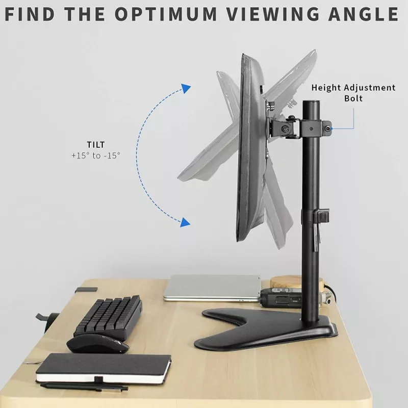 Techly ICA-LCD 2500 supporto/stand per monitor 68,6 cm (27 inch) da scrivania nero