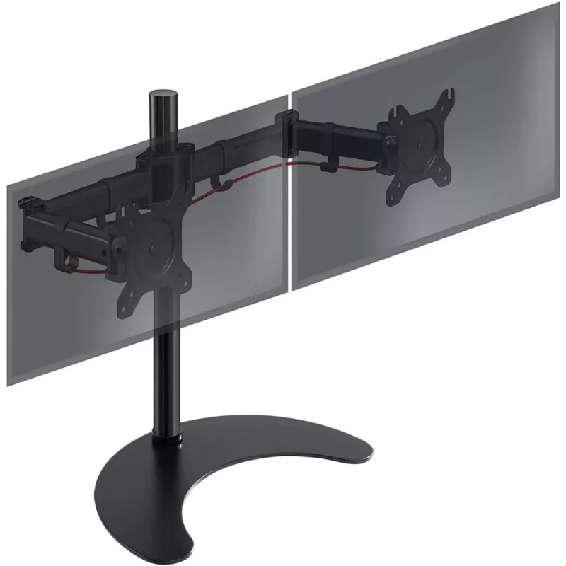 Techly supporto da tavolo per 2 monitor 13-27